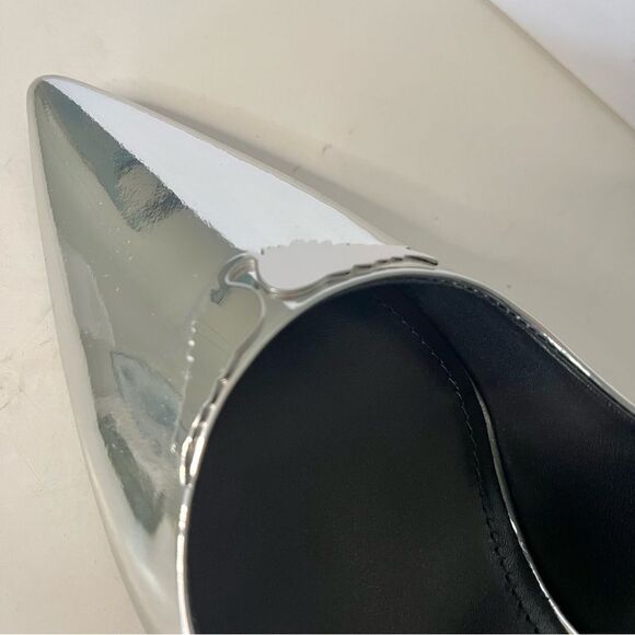 Zadig and Voltaire Perfect Mirror Leather Pumps With Wing Logo Sz 8 (39) NIB - Picture 10 of 14